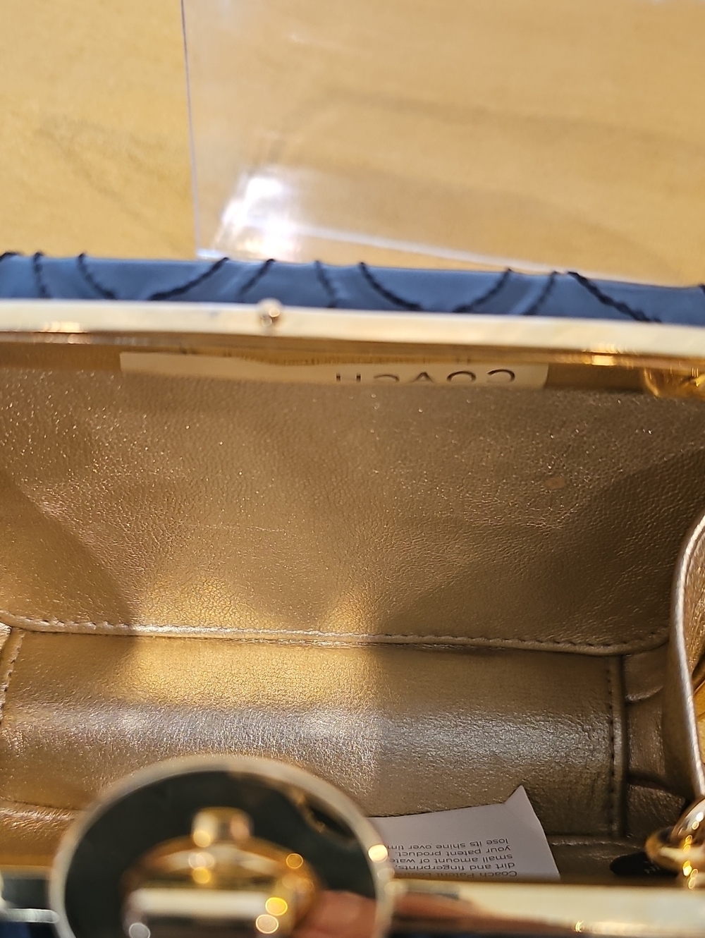 Coach Rare Madison Minaudière Stitch Embossed Turnlock Bag 12198 NWT MSRP $598 - Picture 10 of 12